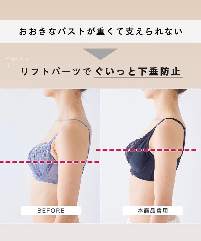 Nissen Bra Floral To Prevent Breast Sagging Large Blue F80 Women's Lift-Up (Large Lace) (Triumph) (For Breasts)