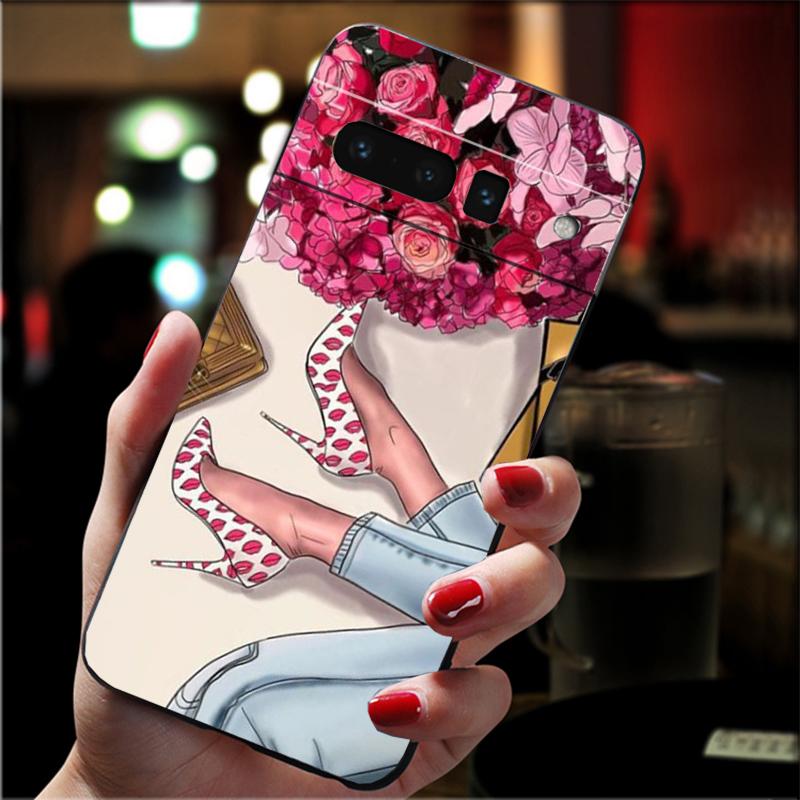 

Phone Case For Google Pixel 10 9 Pro XL 9A 8 7 6 Pro Pixel 8A 7A 6A Pixel 8 7 6 5 Princess Girl High Heel Shoes Google Pixel 9