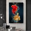 Abstract Kleurrijke Siamese Kampi Vis Dier Canvas Schilderij Muurkunst Afbeelding Posters en Prints Huisdecoratie voor Woonkamer