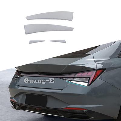 For Hyundai Elantra Avante Stainless Steel Car Rear Tail Light Lamp Trim Decoration Eyebrow Exterior Accessories