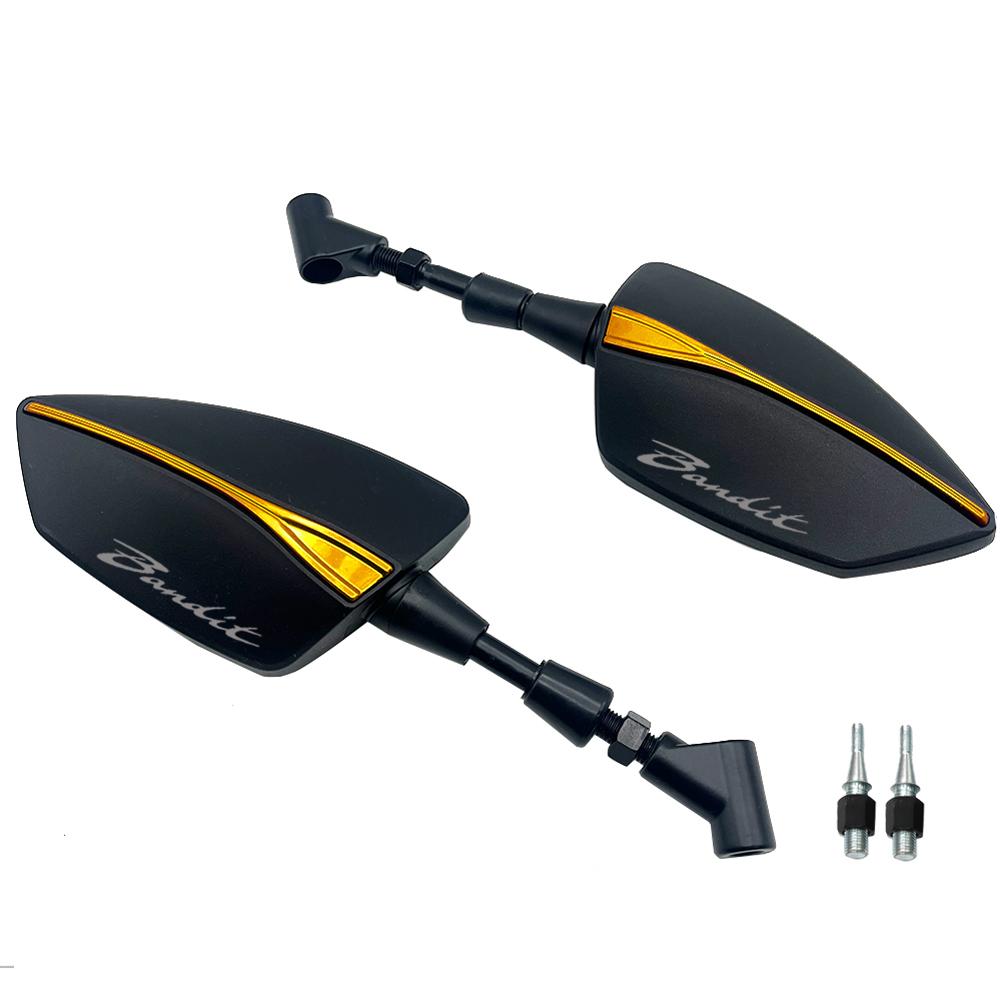 Espelhos Retrovisores Laterais Ajustáveis Universais Para SUZUKI Bandit GSF 400 600 650 650S 1200 1250 S 600S M8/M10