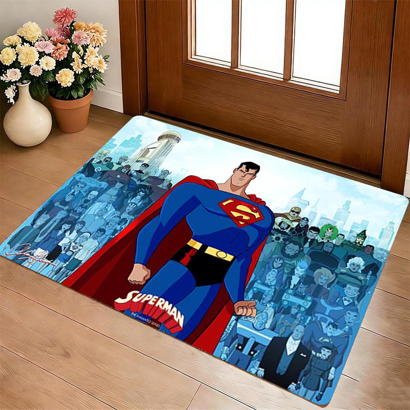 Superman City Living Room Nonslip Area Rug Soft Carpet For Bedroom Game Playroom Sofa Office Home Decor Doormat Christmas Gift C92933