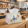 1pc Cherry Blossom Tissue Box Holder with Butterfly Branch - Multifunctional Decorative Tissue Dispenser Suitable for Home, Car, Party, Spring-Themed