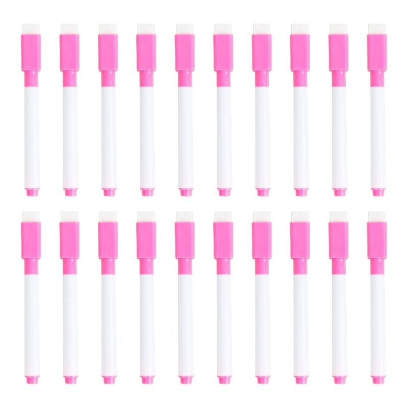 20 Pcs Whiteboard Pens Quick-Drying Whiteboard Markers Erase Marker with Eraser Caps for Office School and Home Use