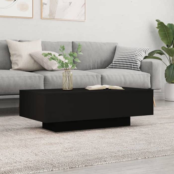 VidaXL Table basse noir 100x49,5x31 cm bois d'ingénierie 833890