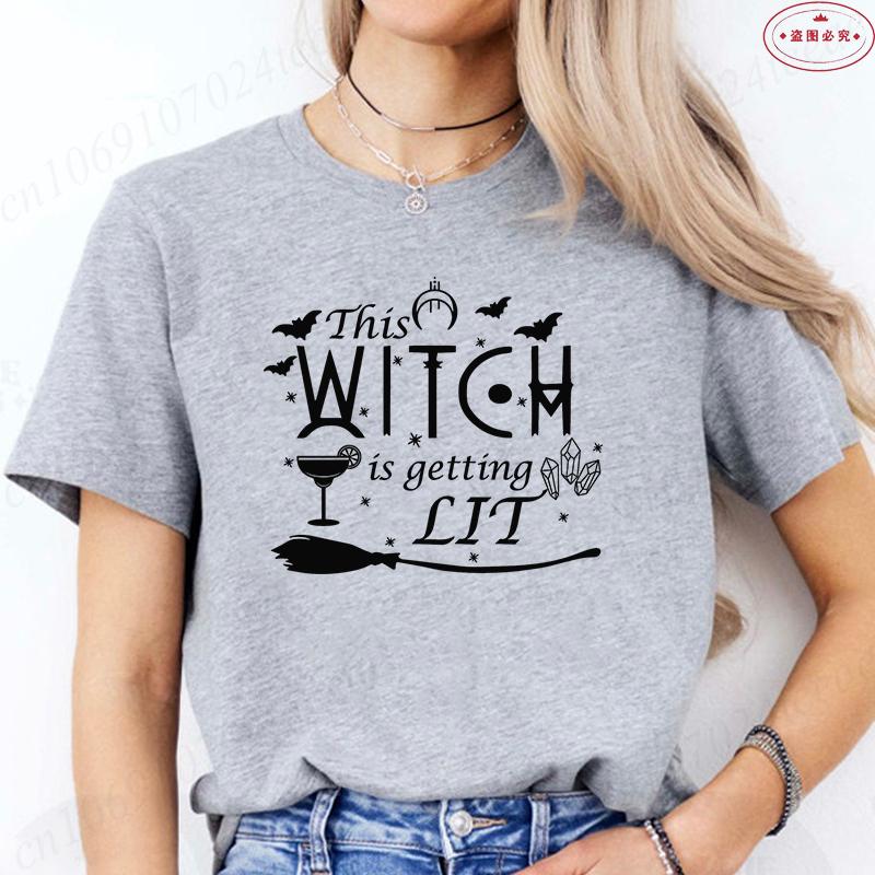 Halloween Bachelorette Party Tshirt This Witch Is Getting Hitched Tees Brides Crew Shirt Women Halloween Bridesmaid Tops