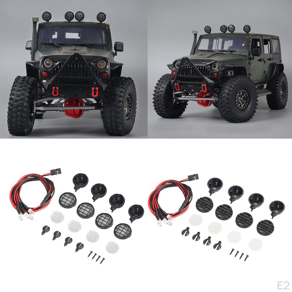 4pcs RC Car w/ Cover Lampshade :10 HSP for Axial SCX10 D90 Climbing accessories