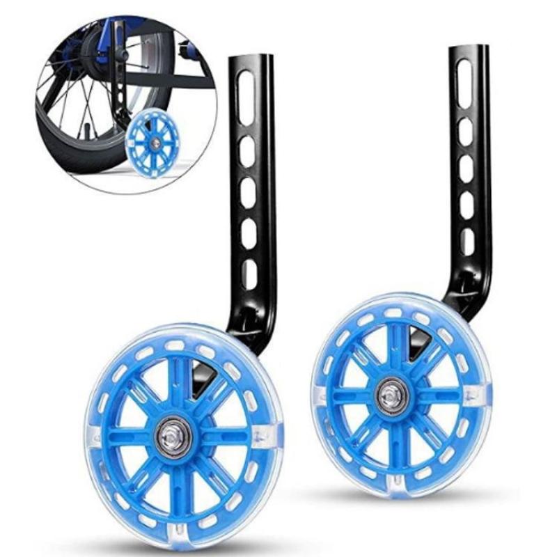 Rotelle di Allenamento per Bicicletta Bambini Ruota Lampeggiante Silenziosa per Bicicletta Kit di Montaggio Stabilizzatore per Bicicletta per Biciclette per Bambini da 12/14/16/18/20 Pollici