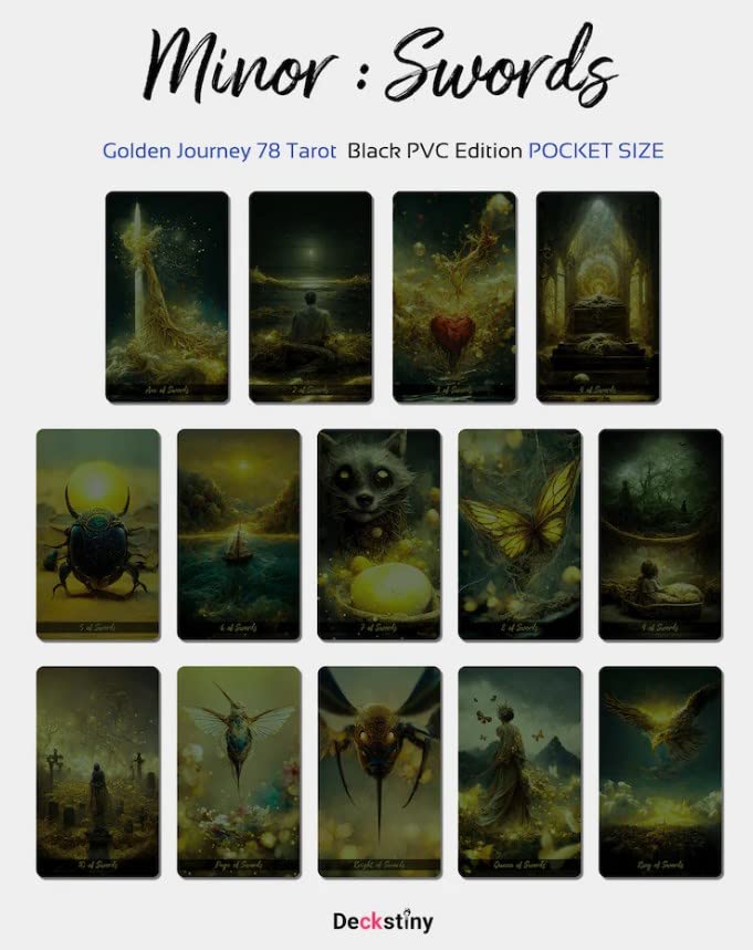 Kancharo Tarot Card Set Journey Includes a Basic Japanese Tarot Card Instruction Manual and Pouch 81-Card [Golden Pocket] (Authentic)