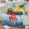 Anime Card Captor Sakura Decke Cartoon Decke Sakura-Star Crest Flanell Decke Rosa Decke für Sofa Bett Mädchen Zimmer Dekor