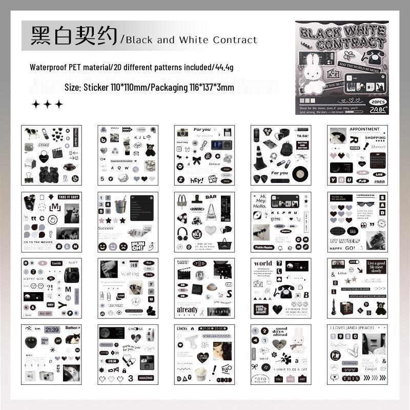 

Книга креативных наклеек для журнала в стиле соли Юэчжэнь