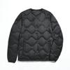 Autumn and winter new men's down jacket short round neck lightweight large size casual white duck down warm V-neck liner