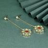 Jewelry Valentine's Day earrings, temperament 925 exquisite original design Dunhuang caisson pattern medieval earrings