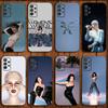 Funda de Teléfono K-Katy P-Perry World de Mujer Para Samsung Galaxy A13,A21s,A22,A31,A32,A52,A53,A71,A80,A91 Funda Negra Blanda