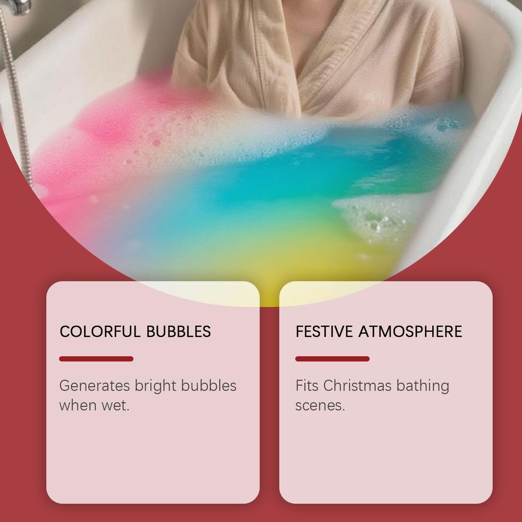 Christmas Bath Bomb, 6 Packs Of Organic Bath Bomb Gift Set, Adding Fun To Bathing For Delicate Skin