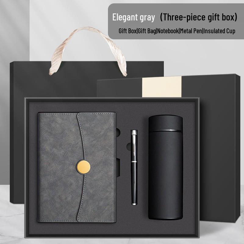 Custom Gift Set: Business A5 Notebook & Thermos Cup - Perfect for Teacher's Day, Mid-Autumn Festival, or Company Anniversaries.