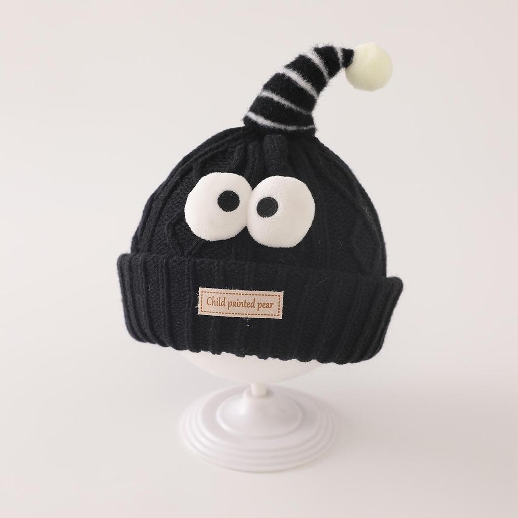 Warm Thick Knit Baby Beanie for Boys & Girls: Windproof Wool Hat for Autumn and Winter