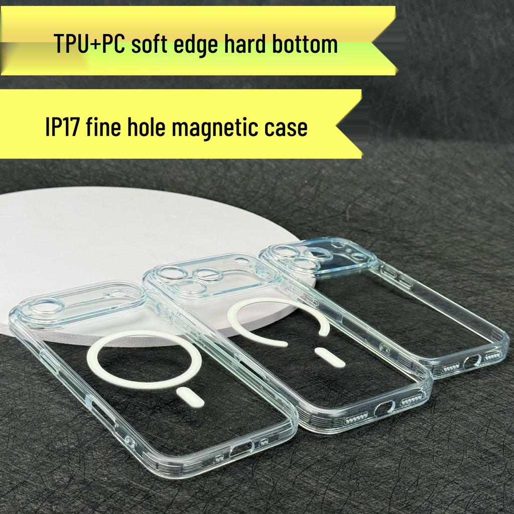 iPhone 15 Pro Max/14 Plus TPU+PC Magnetic Case with Precise Hole Alignment
