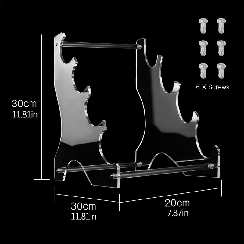 Lichtschwertständer Display 4-stufiger Acryl-Katana-Ständer Dekorativer Zauberstabhalter Display Kein Bohrer Zauberstabständer Katana-Halter Für