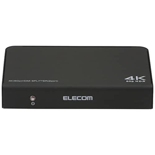 ELECOM HDMI distributor 4K 60Hz (18Gbps) 1 input 2 output HDCP2.2 compatible VSP-HDP12BK