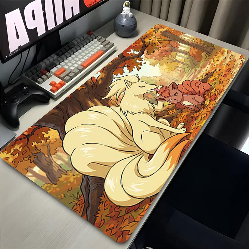 Mouse Pad Gamer Rubber Table Desk Mat Pokemon Ninetales Computer Keyboard Pad PC Gaming Accessories Carpet Large Mousepad 800x400x2mm