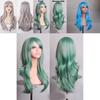 Multicolor Long Curly Cosplay Wig With Adjustable Length For Costume Enthusiasts