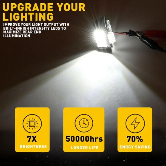 AUXITO LED Light License Plate Lamp For 07-19 Nissan Frontier 07-15 Titan Xterra