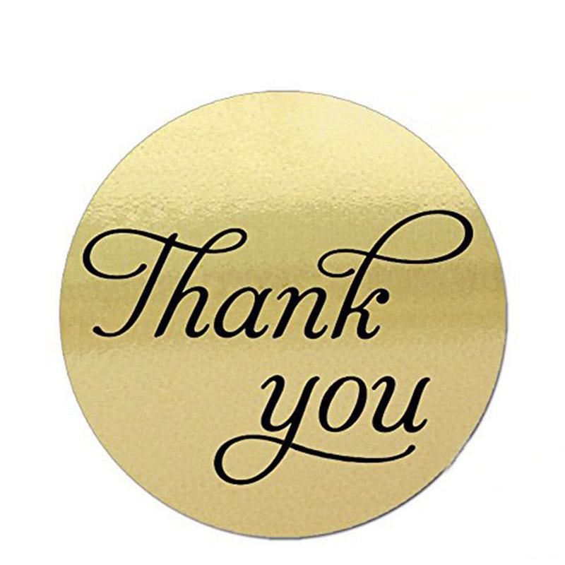 "Thank You " Stickers Round Gold Seal Labels 50-500Pcs Labels Stickers Scrapbooking For Package Stationery Sticker
