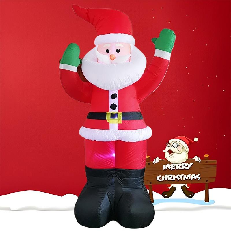 Inflatable Toy Bag Santa Christmas Inflatable Model Luminous Inflatable Model Christmas Atmosphere Decoration Model