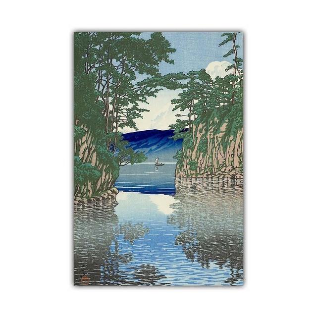 Japanese Rural Style Retro Landscape Canvas Painting Lake Park Beauty Poster Office Wall Art Living Room Home Decoration Mural No Frame