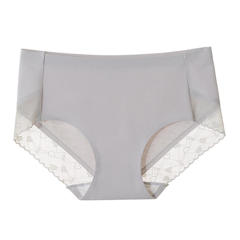 Chiloți Dama Talie Medie Fără Marcaj Mărime Mare Croi Antibacterian Dantelă Dulce Lenjerie de Corp