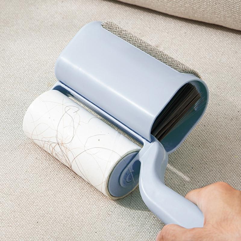 Tierhaarentferner Rolle Fusselentferner mit Kunststoffgriff, Wiederverwendbarer Reiniger für Kleidung, Sofas, Bettwäsche und Vorhänge