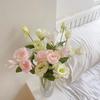 Large Size Artificial Lisianthus Flowers Silk Material Artificial Flowers Artificial Eustoma Grandiflorum Roses