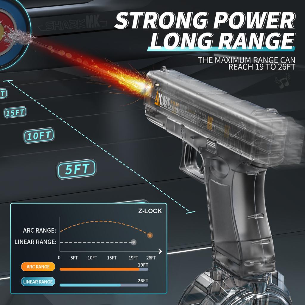 Non-Toxic Simulated Firing And Recoil Electric Water Gun Toys Children Automatic Sensor Lights Water Pistol Summer Outdoor Beach Kids Toy