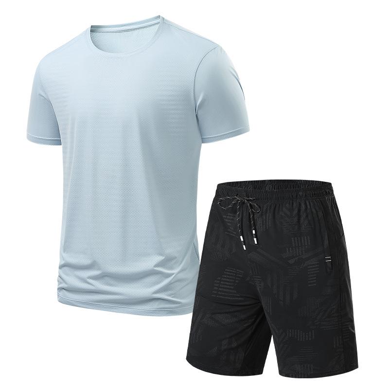 Breathable Sports Suit T-shirt Men's Shorts Casual Two-piece Suit Men's Lightweight Breathable Quick-drying
