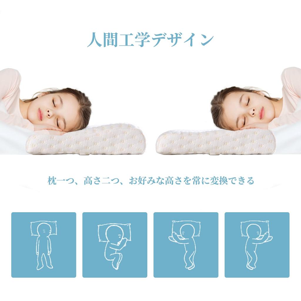Memory Foam Pillow for Children, Gently Supports the Head and Cervical Spine, SGS Internationally Verified, Promotes Sound Sleep, Sweat Absorbing,