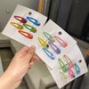 5Pcs Kids Hairpins Scratch-Resistant Surface Heart Decoration Girls Hair Clips Side Bang Hair Pins Hair Accessories