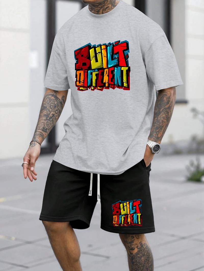

Summer Fashion Casual Sports Suit Men s Trendy Short Sleeve Running Shorts Suit XXL