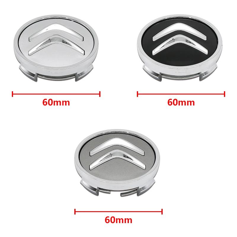 4 pezzi 3D 56mm 60mm Coprimozzo Centrale per Ruota Auto Copribadge Adesivo Per Citroen C4 Picasso Xsara C5 Aircross Cactus C1 C2 C3 C6 C8