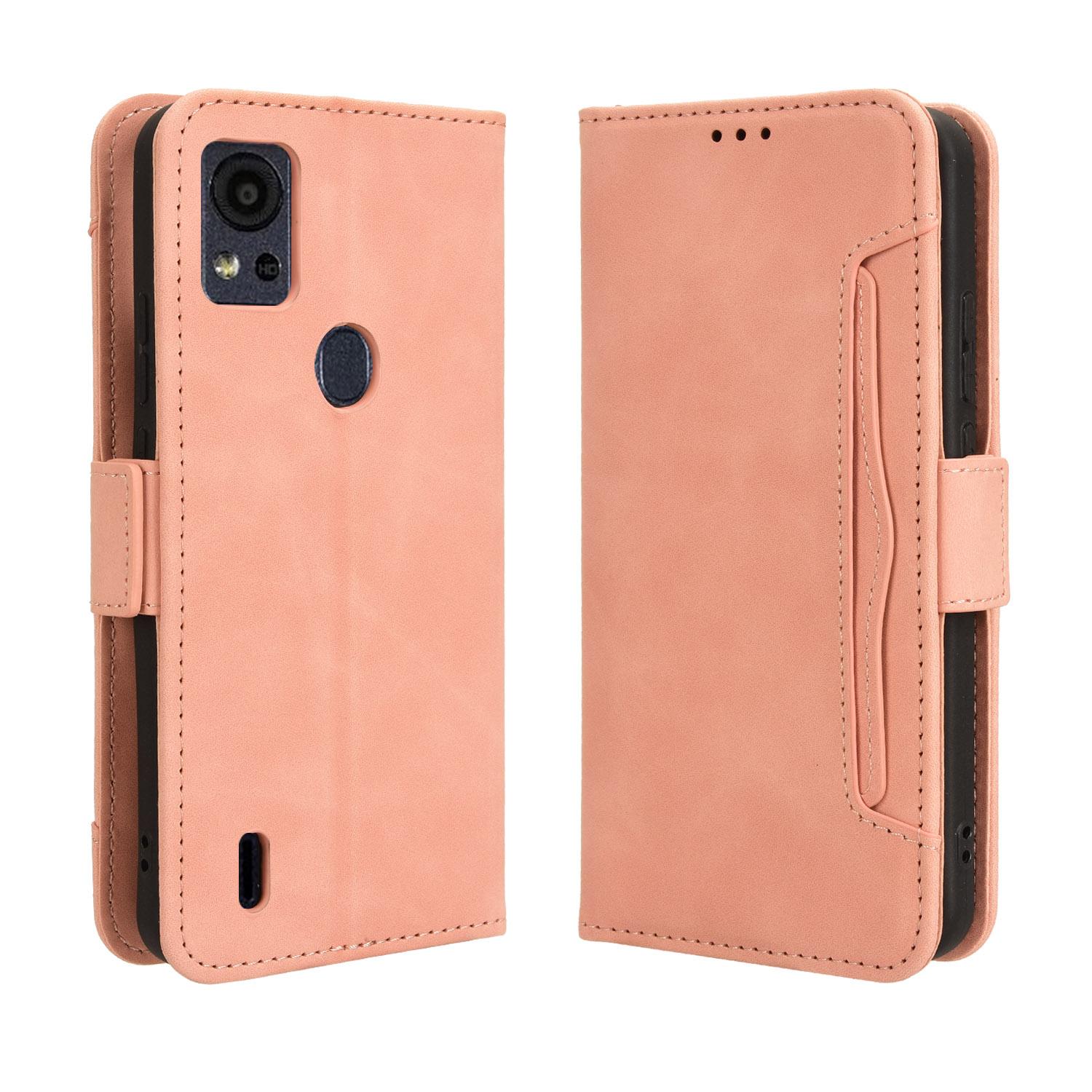 For Cricket Icon 5/AT&T Motivate 4 Case Leather Phone Cover with Card Holder Wallet A