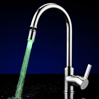 Temperaturkontroll-empfindliche LED-drehbare Wasserhahnleuchte Wasserfarbwechselnde Spülbeckenarmatur