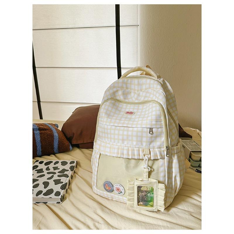 High-value, fresh and sweet, two-dimensional girl, high school student, large-capacity backpack.