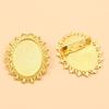 7 Styles 18x25mm Gem Brooch & Pendant Base Holder for DIY Accessories