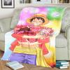 Comfortable Flannel Blanket "ONE PIECE" Print Warm for Sofas, Beds, Chairs and Travel