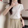 Women's V-Neck Slim Fit Cotton Short Sleeve T-Shirt