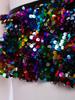 Kids Girls Sequined Dance Top Tiered Ruffles Sleeveless Metallic One Shoulder Vest Performance Outfit