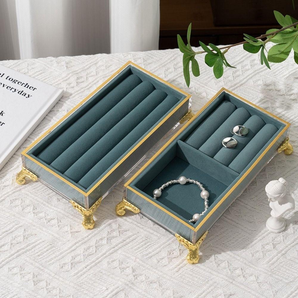 Vintage Schmuckständer Samt Schmuckorganizer Schmuckhalter Box Schmuckauslage