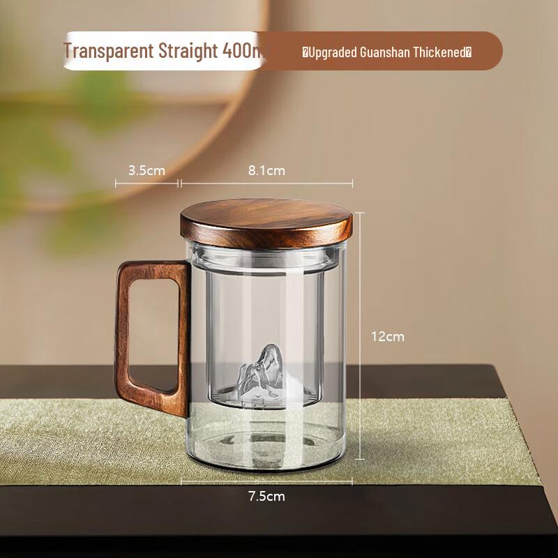 Morona Double-Wall Glass Tea Infuser Bottle, 400ml