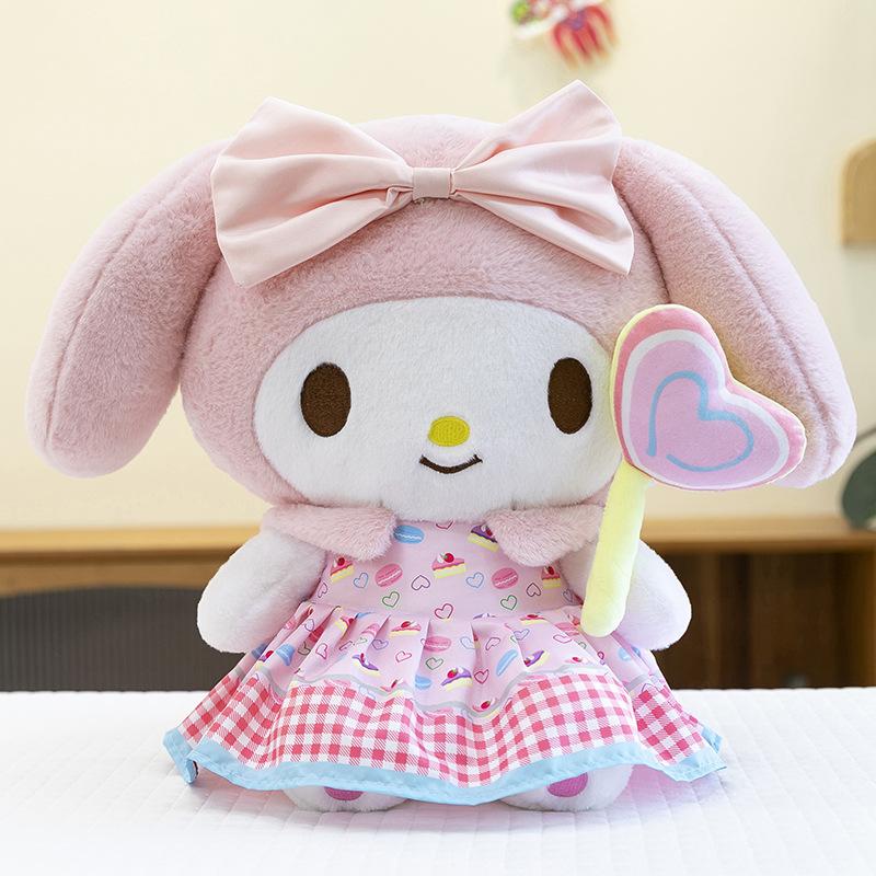 New Macaron Skirt Kullo Mi Melody Plush Toy Sweater Pacha Dog Doll Doll Throw Pillow