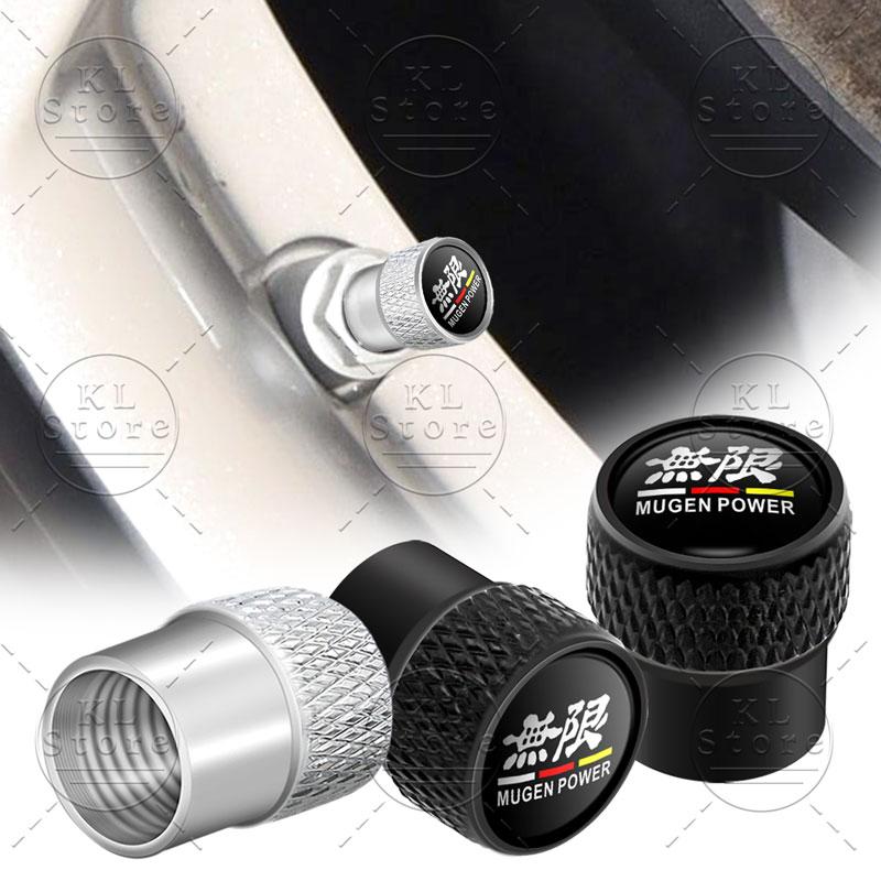 4pcs Car Decor Wheel Tire Valve Stem Dust Cap Cover For Honda Mugen Power Emblem Typer Accord CRV Civic City Odyssey HRV Insight ajw256